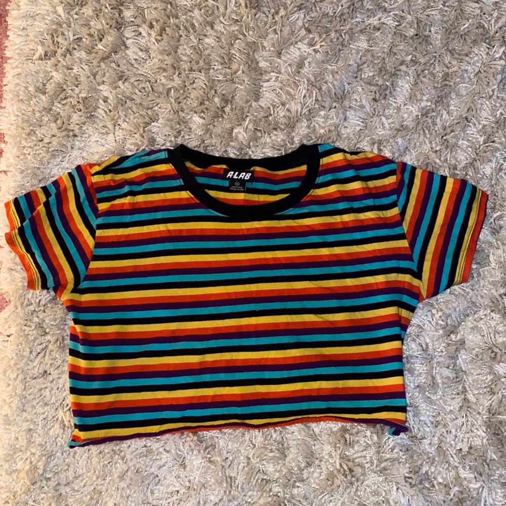 Rainbow Cropped T-Shirt